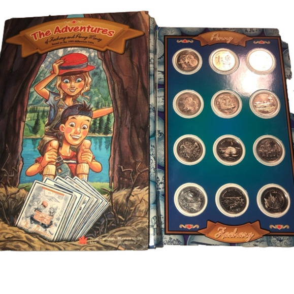 1999 The Adventures of Zach and Penny Money Canadian Quarter Collection & Books - Picture 1 of 6
